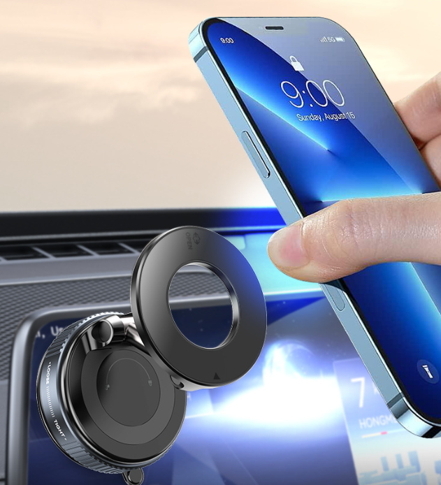 Universel 360 Rotation Ventouse En Métal Support De Téléphone En Alliage De Zinc Adsorption Magnétique pour Gym Voiture Mur Verre